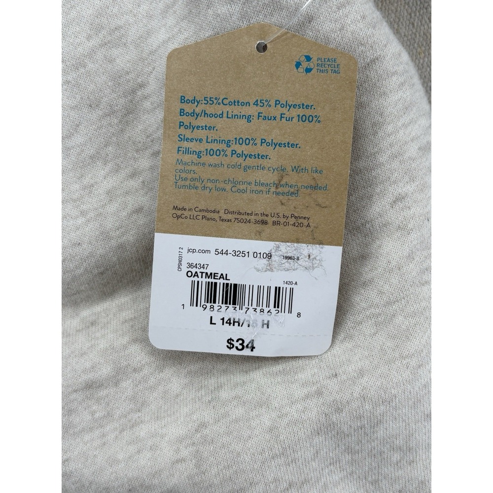 THEREABOUTS Husky Zip Up Hoodie Women's Size Large 14/16 - Picture 5 of 16